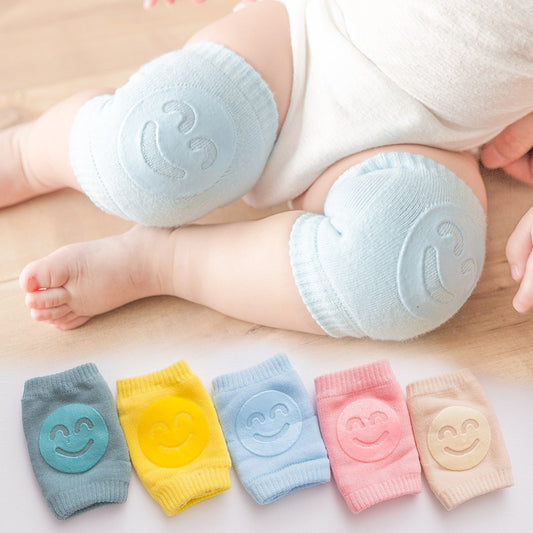Momzy™ Summer Baby Knee Pad Socks – Soft Terry Cotton, Anti-Slip & Breathable